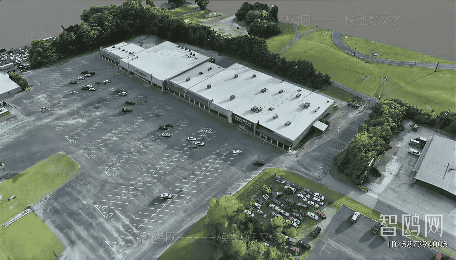Modern Outdoor Parking Lot