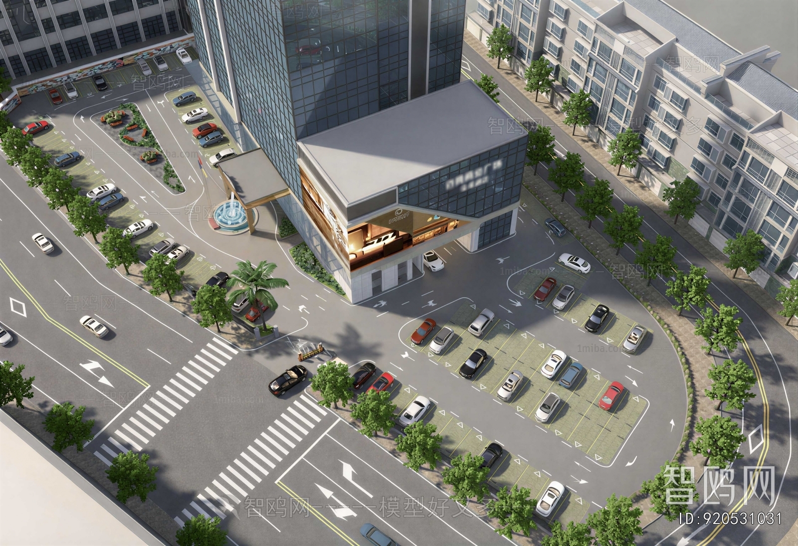 Modern Architectural Bird's-eye View Planning