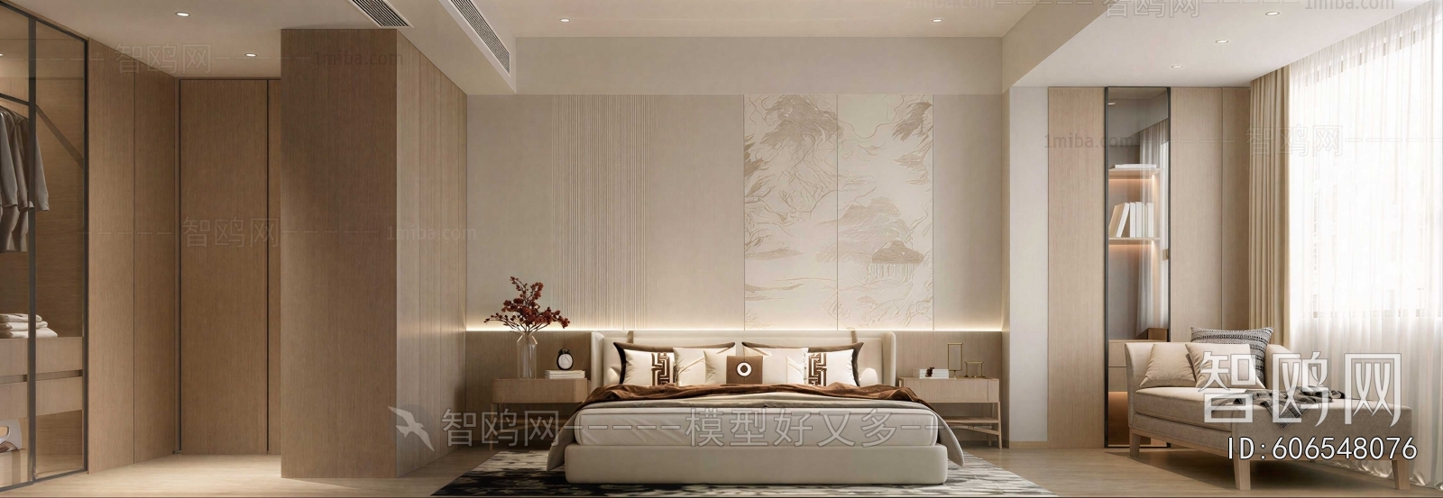 New Chinese Style Bedroom