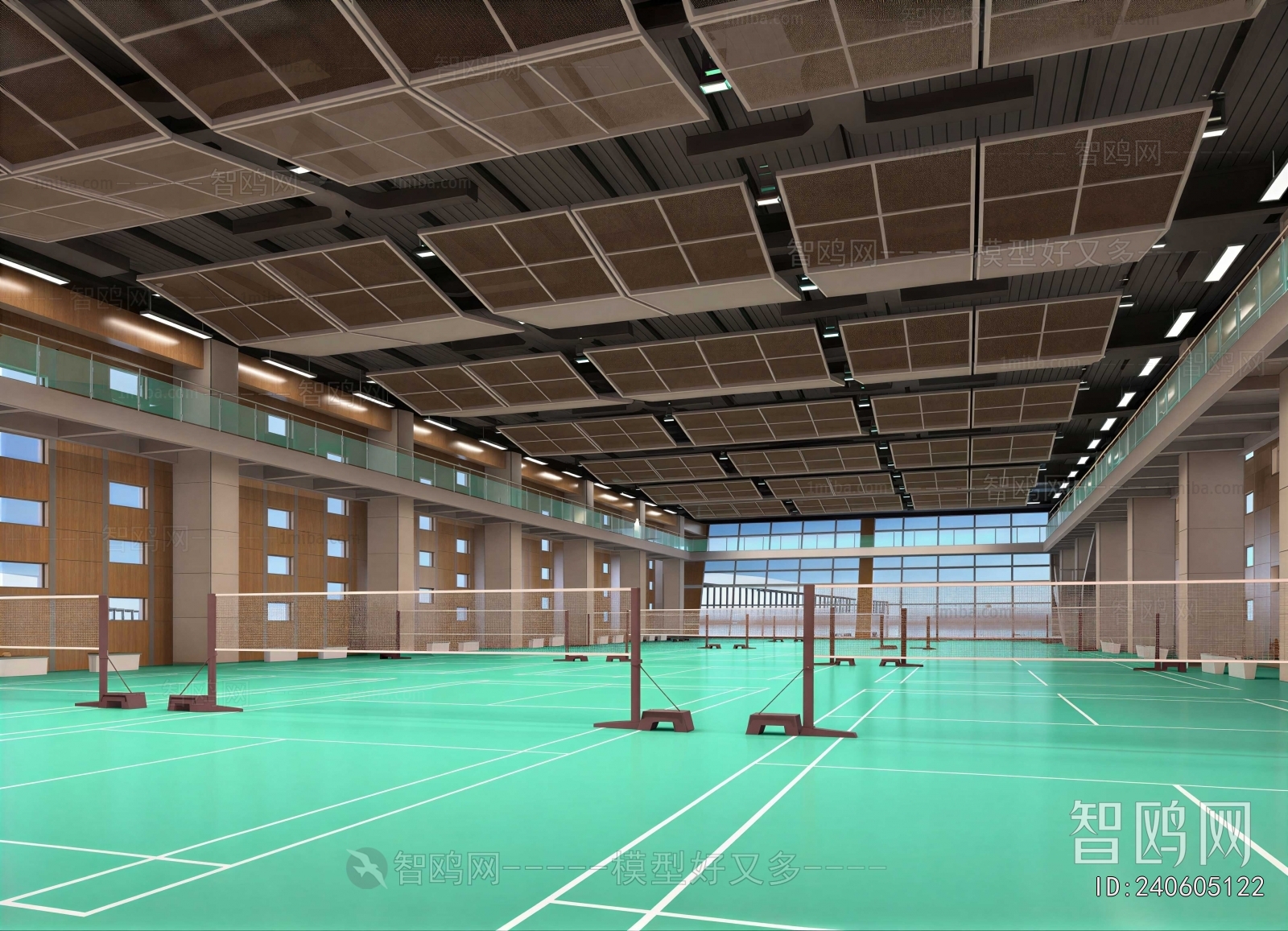 Modern Indoor Badminton Court