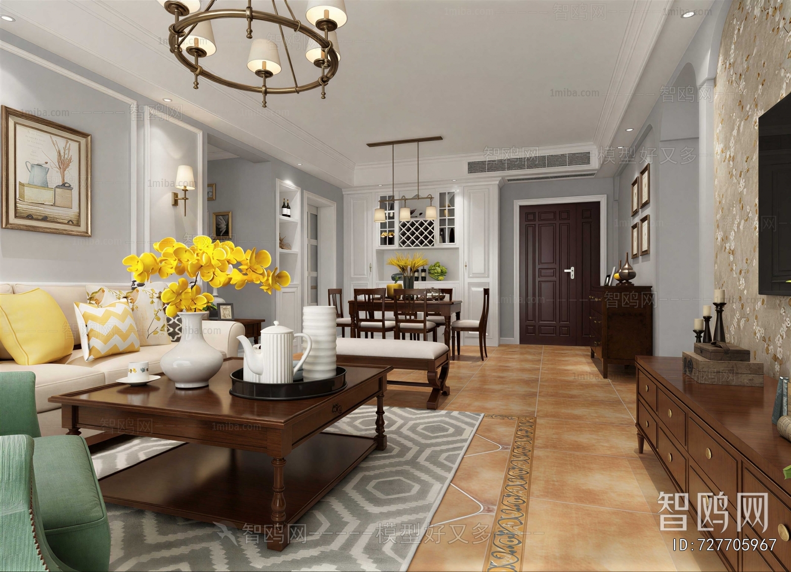 American Style A Living Room