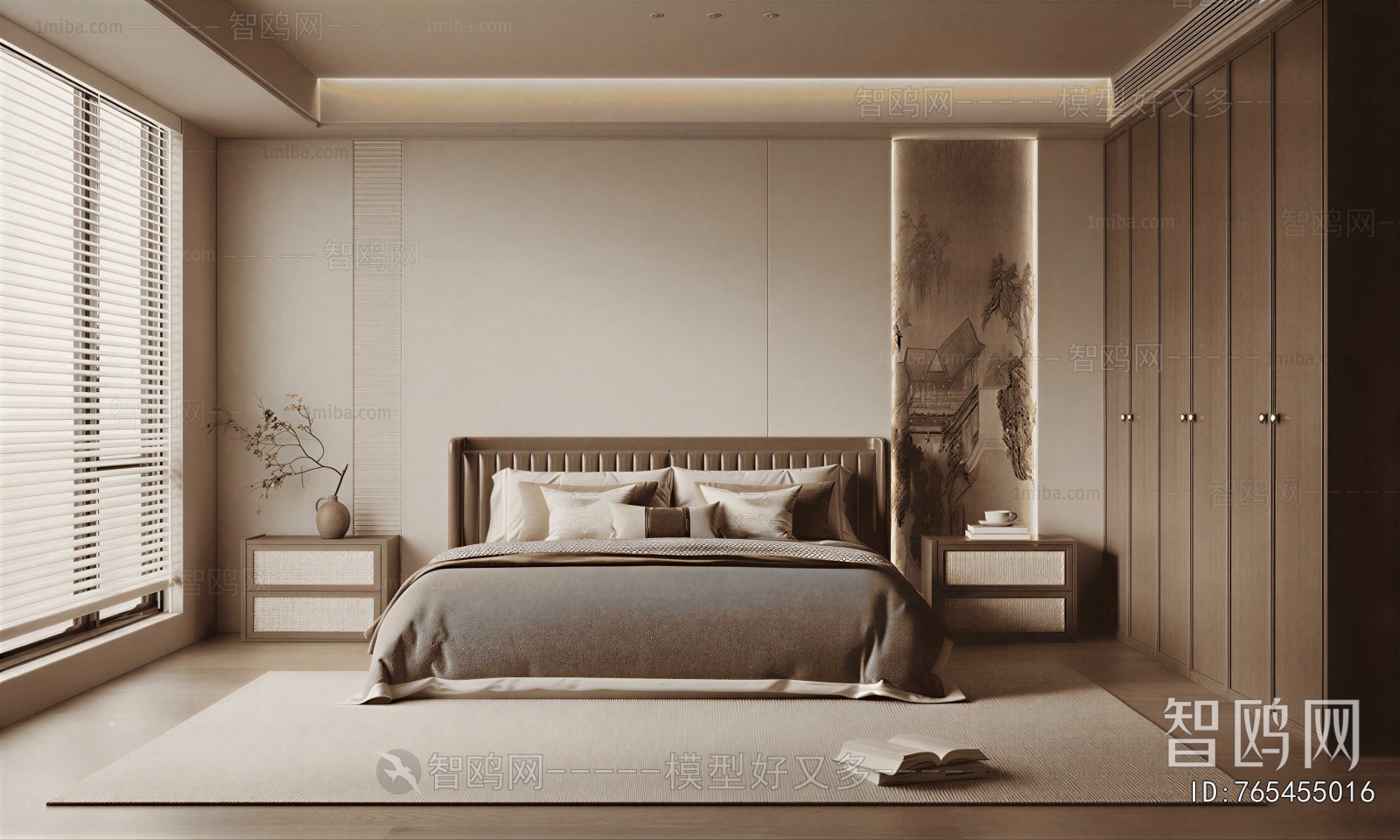 New Chinese Style Bedroom