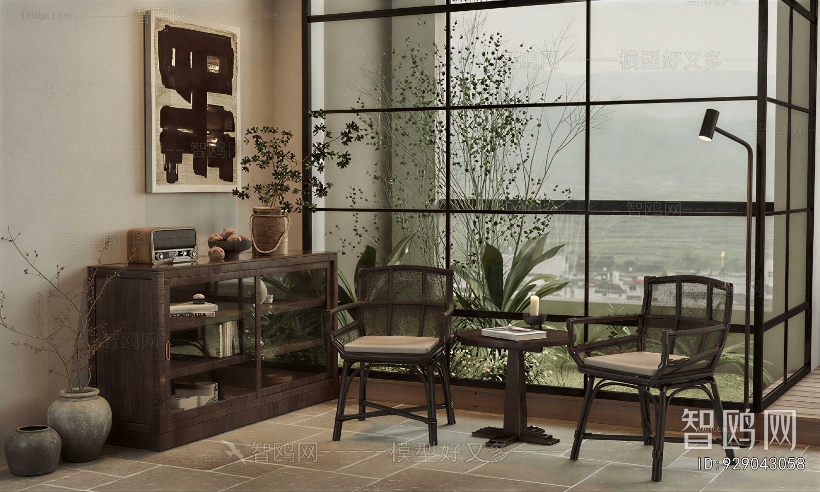Wabi-sabi Style Leisure Balcony