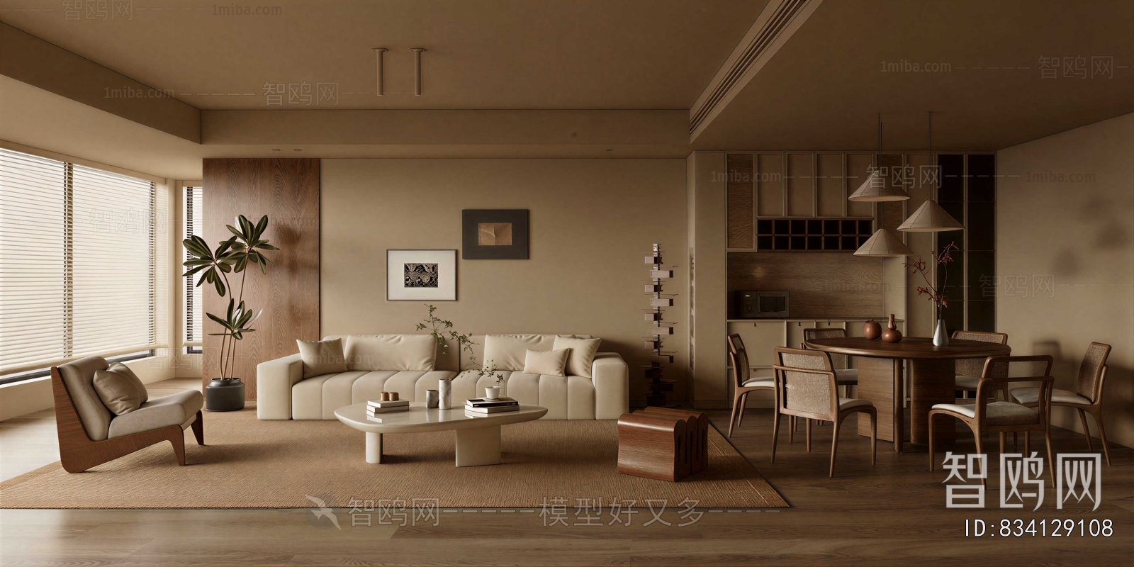 New Chinese Style A Living Room