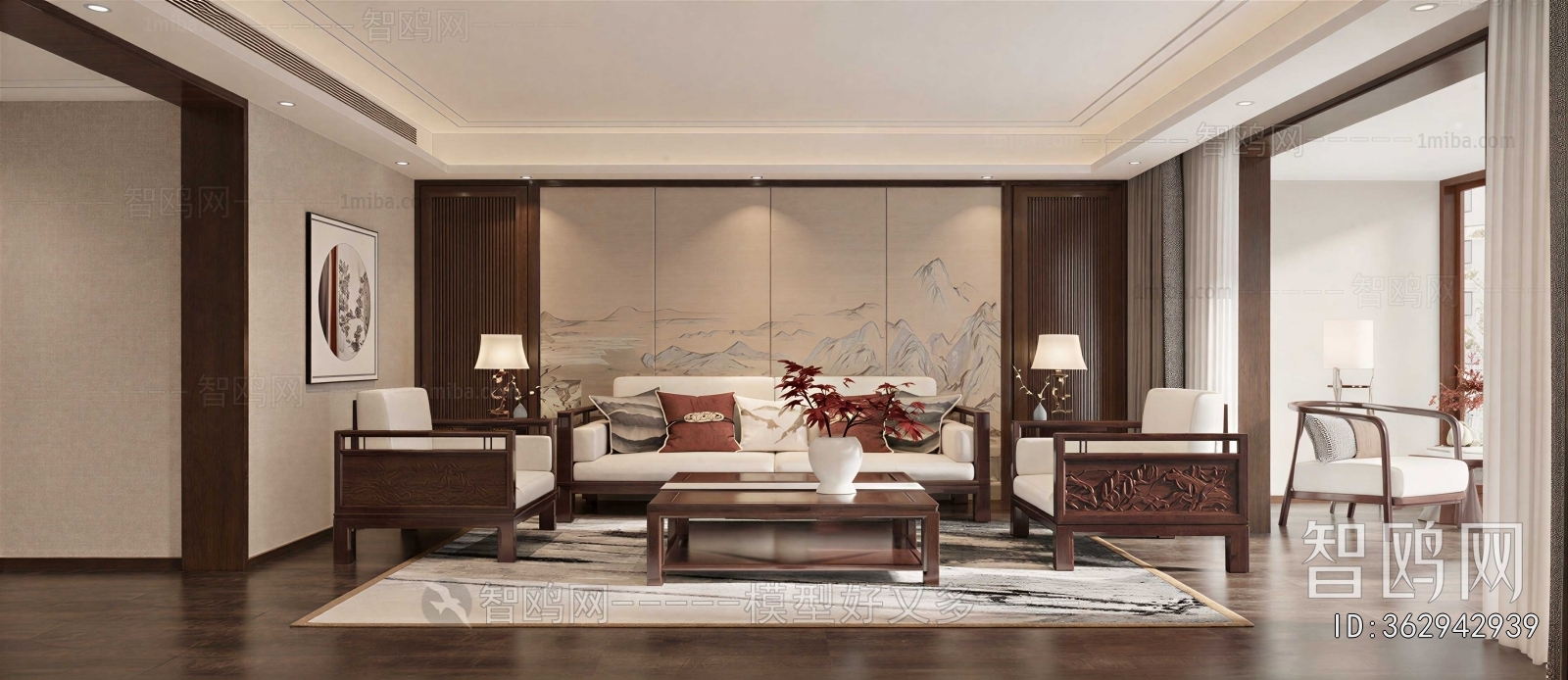 New Chinese Style A Living Room