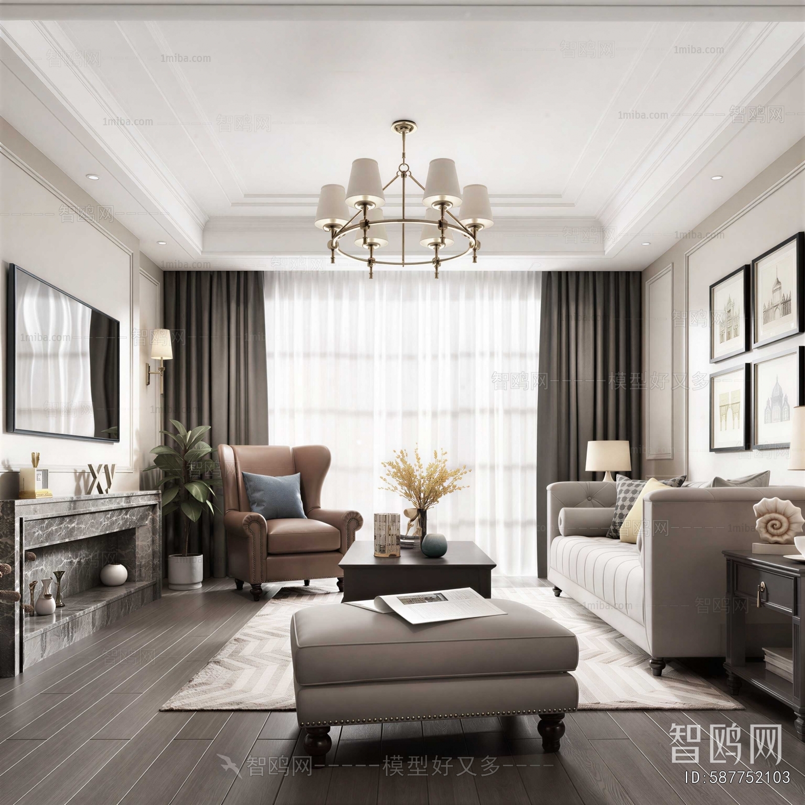 American Style A Living Room