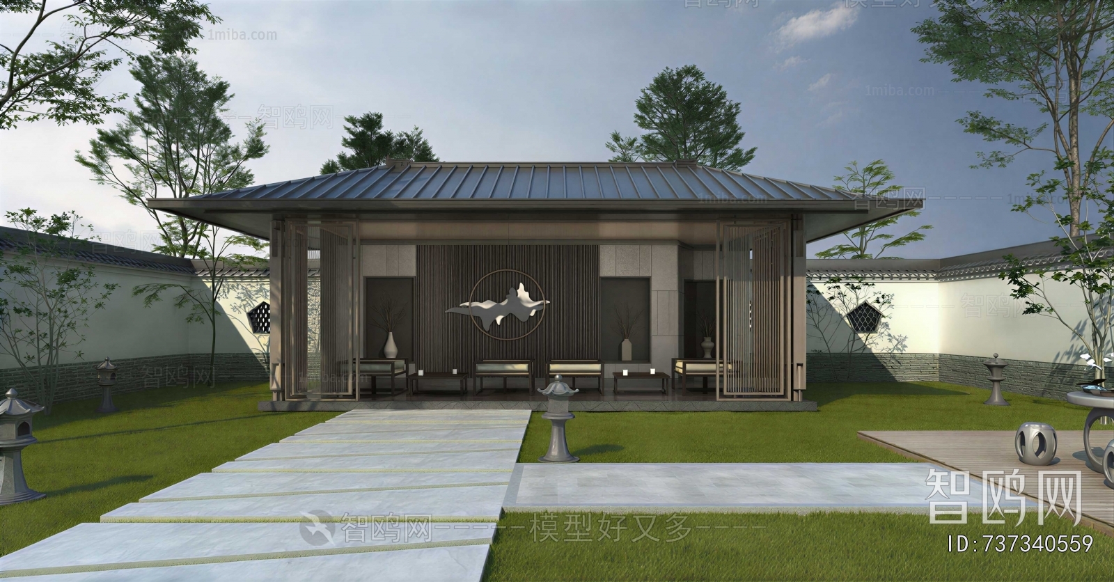 New Chinese Style Courtyard/landscape