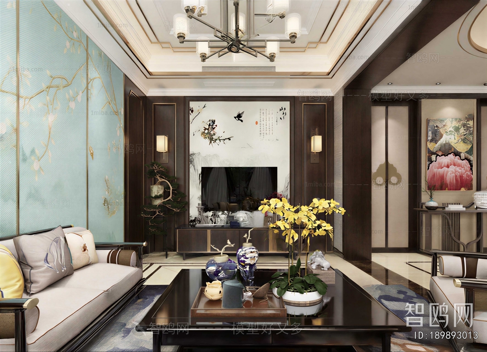 New Chinese Style A Living Room