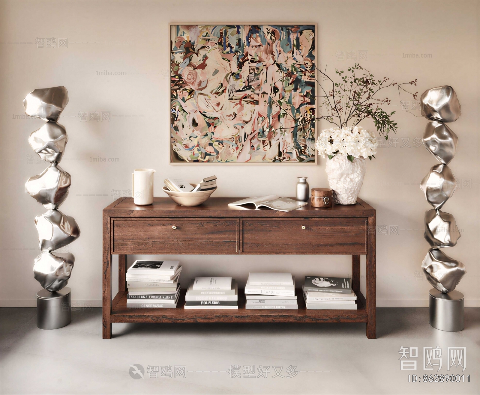 Wabi-sabi Style Entrance Cabinet
