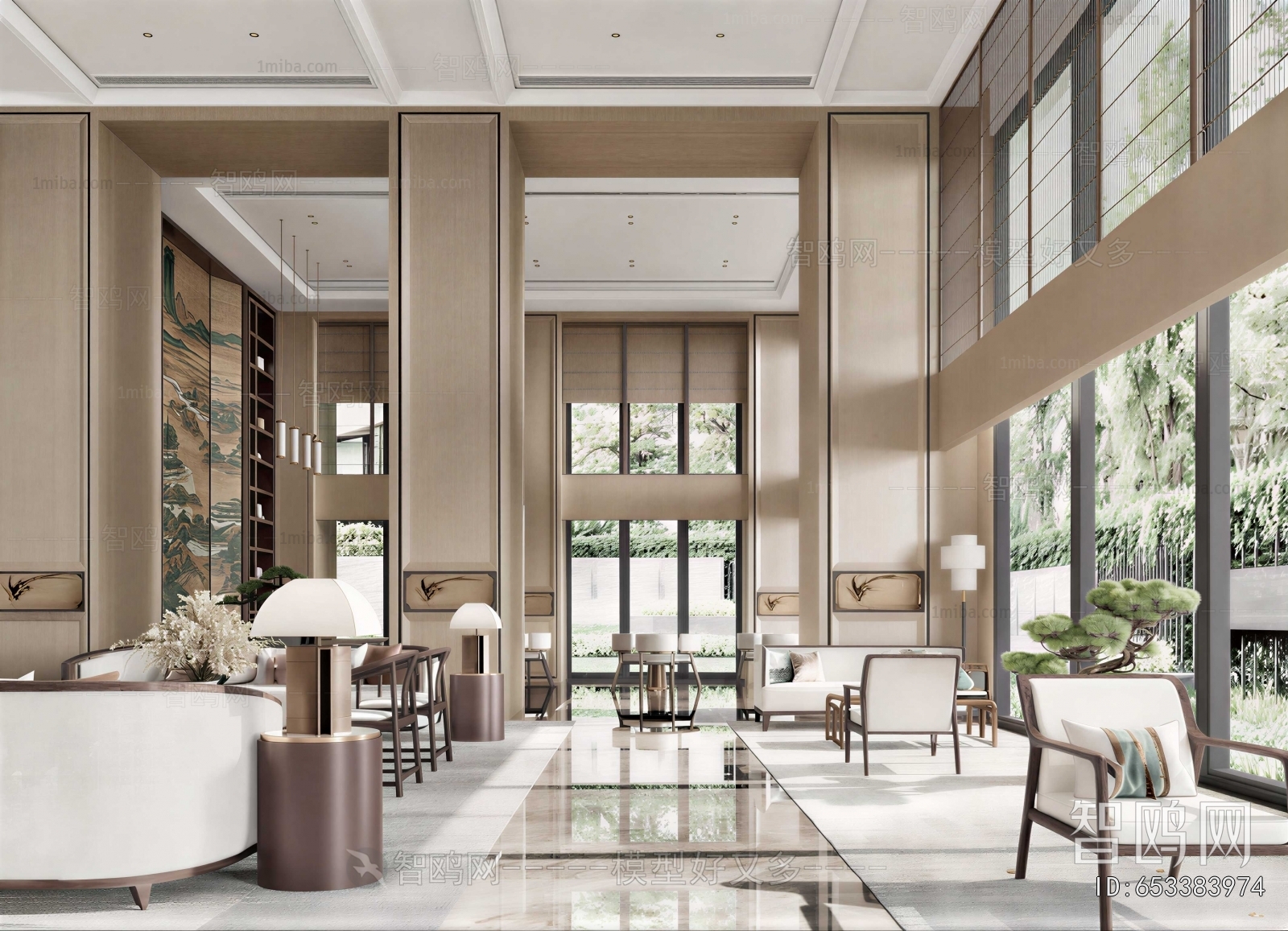New Chinese Style Lobby Hall