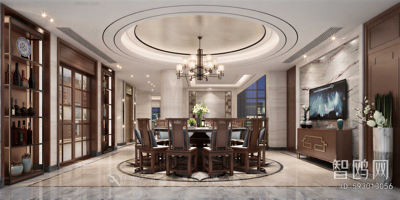 New Chinese Style Dining Room