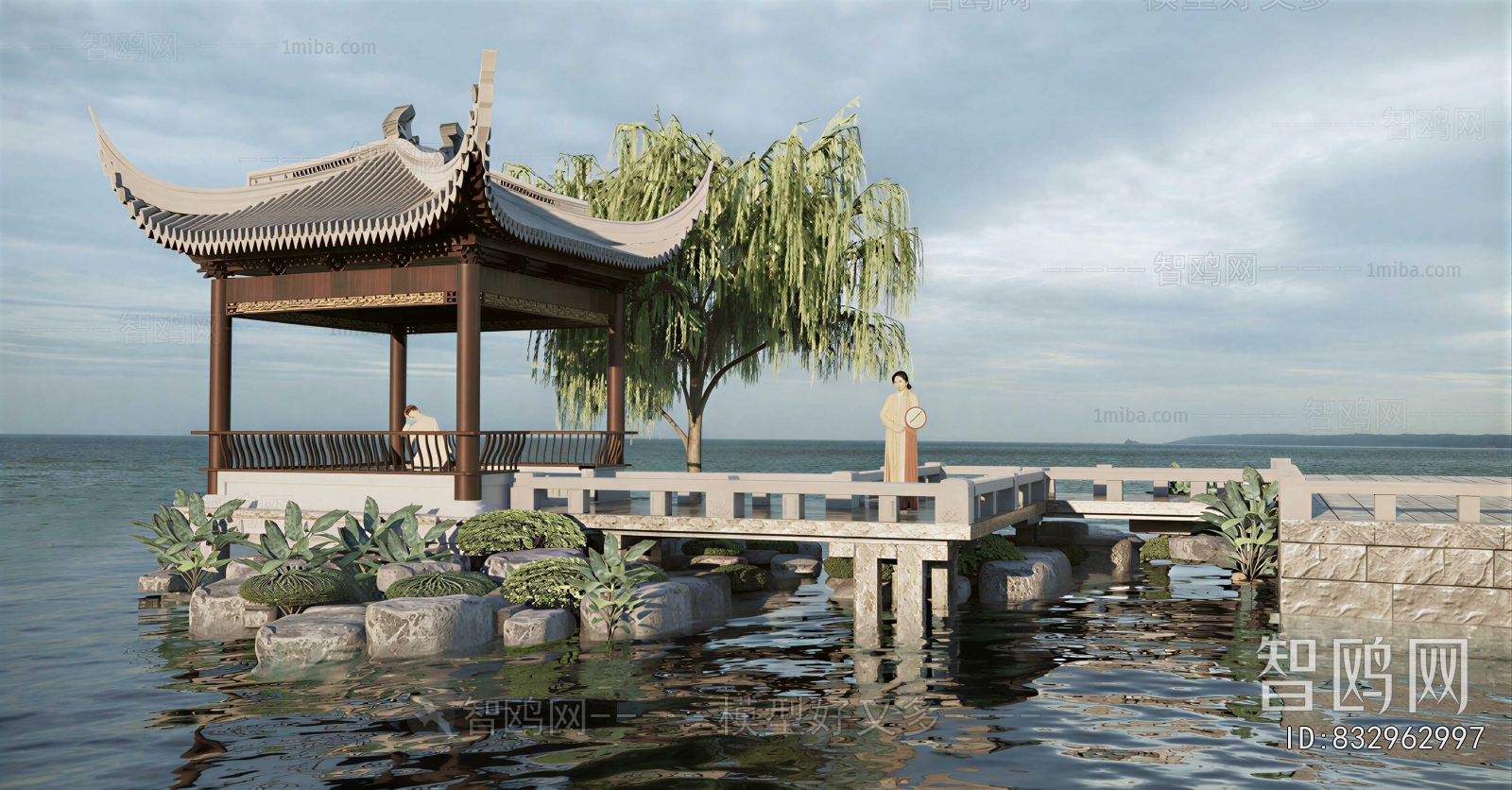 Chinese Style Park Landscape