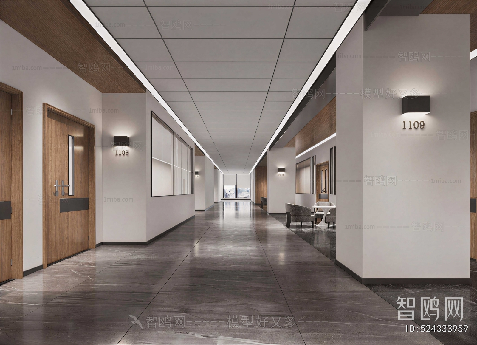 Modern Office Aisle