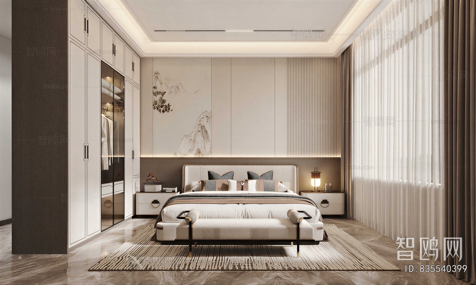 New Chinese Style Bedroom
