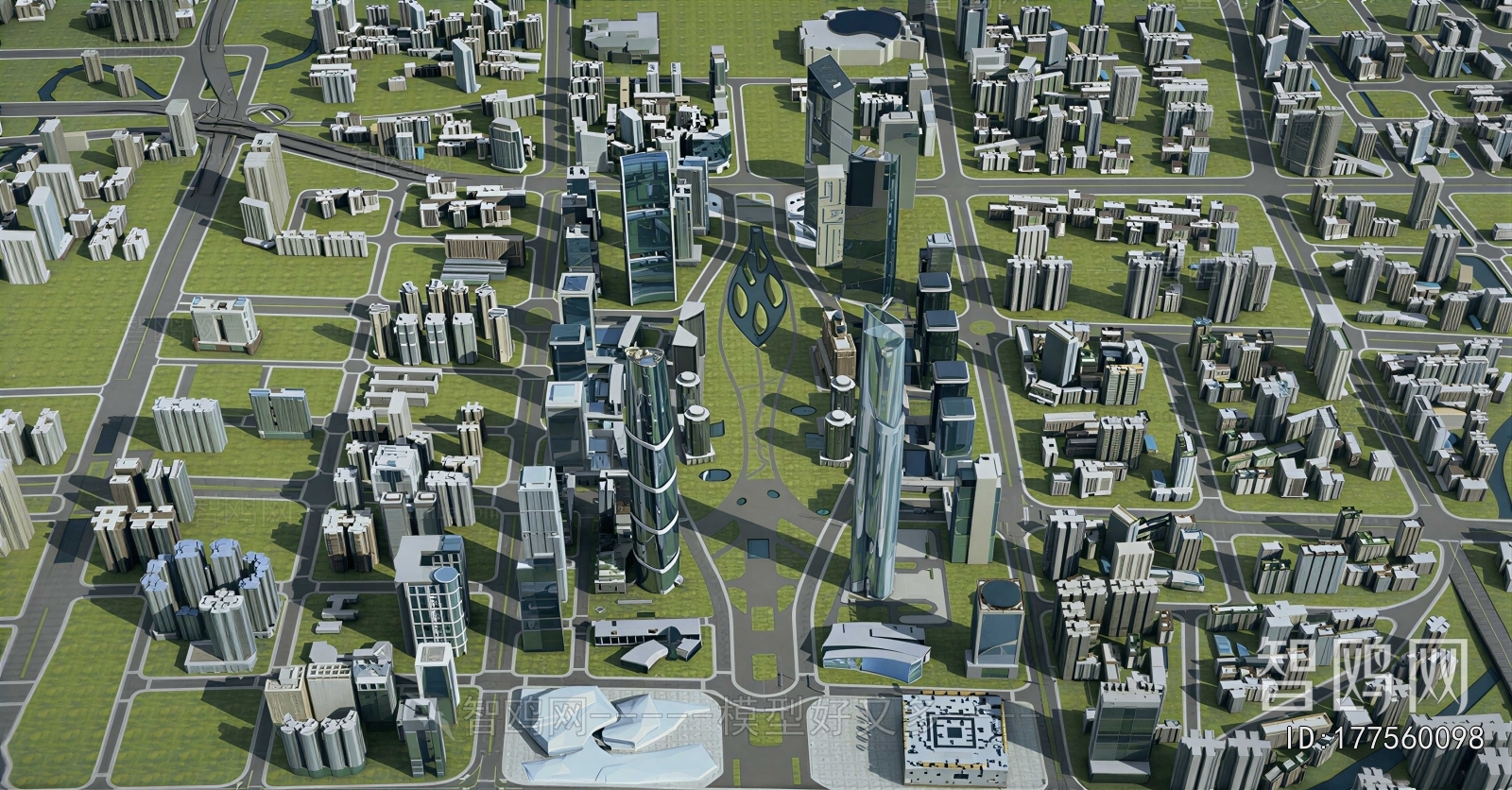 Modern Architectural Bird's-eye View Planning