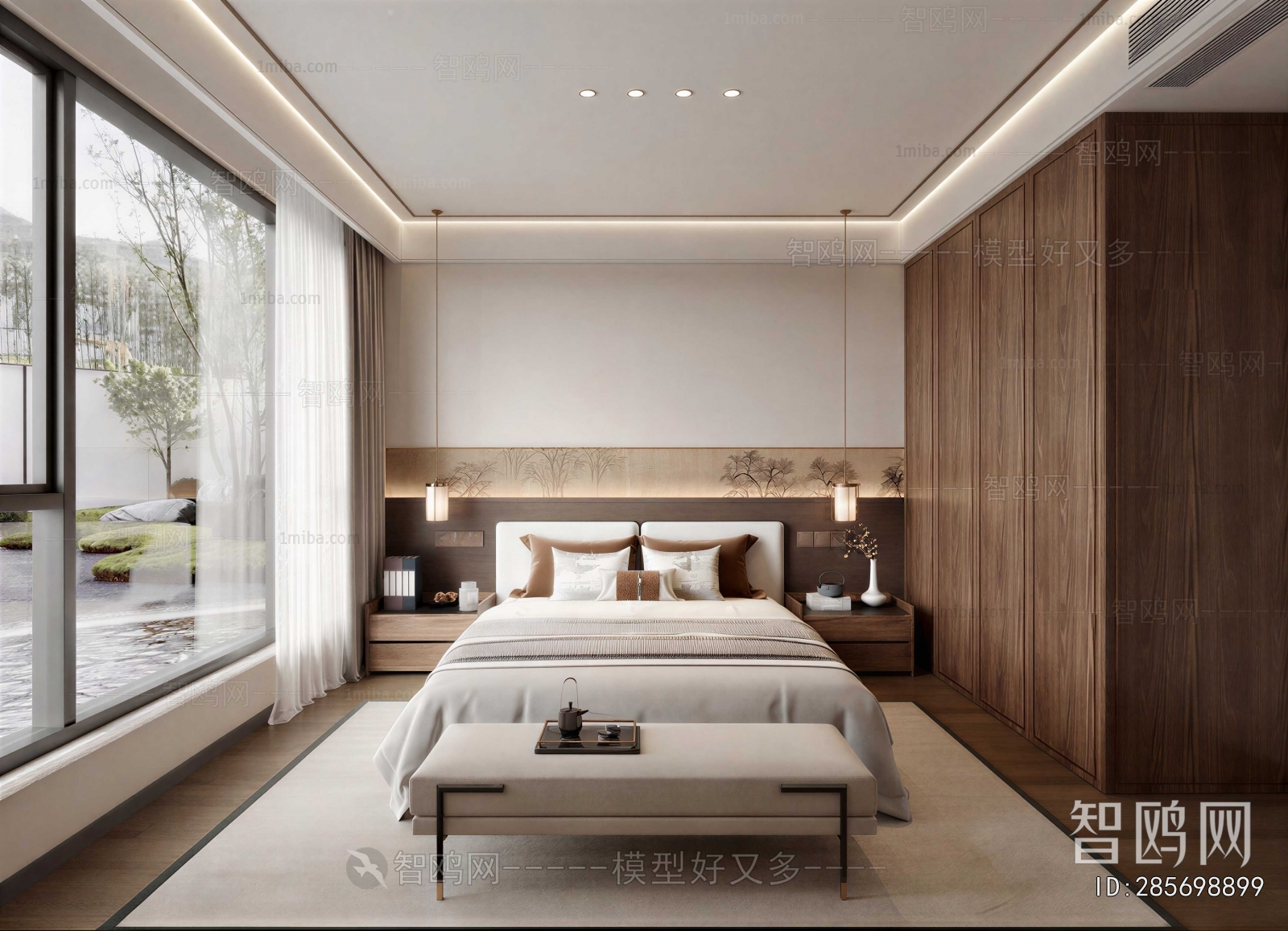 New Chinese Style Bedroom