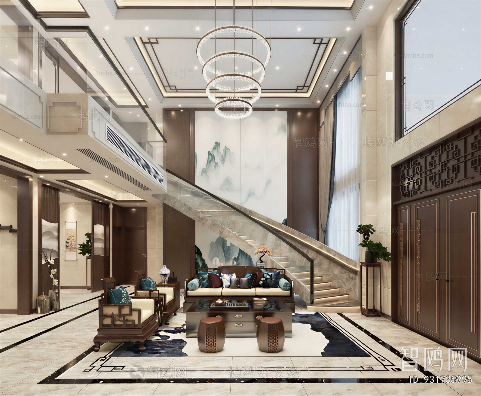 New Chinese Style A Living Room