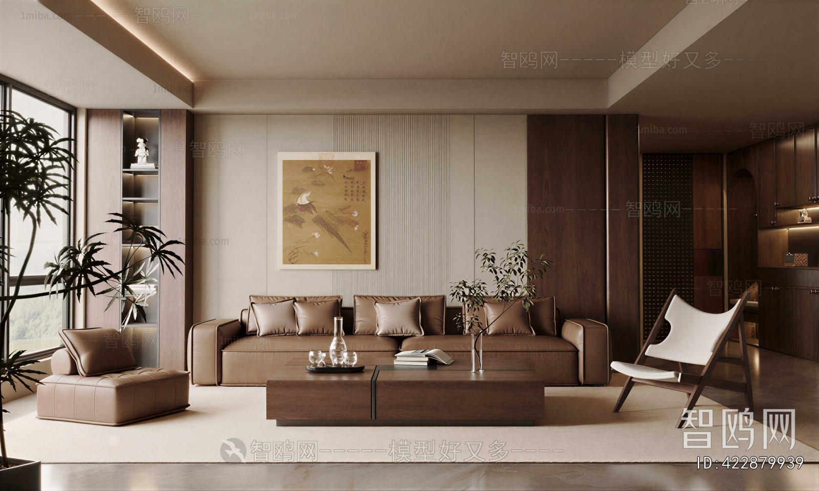 New Chinese Style A Living Room
