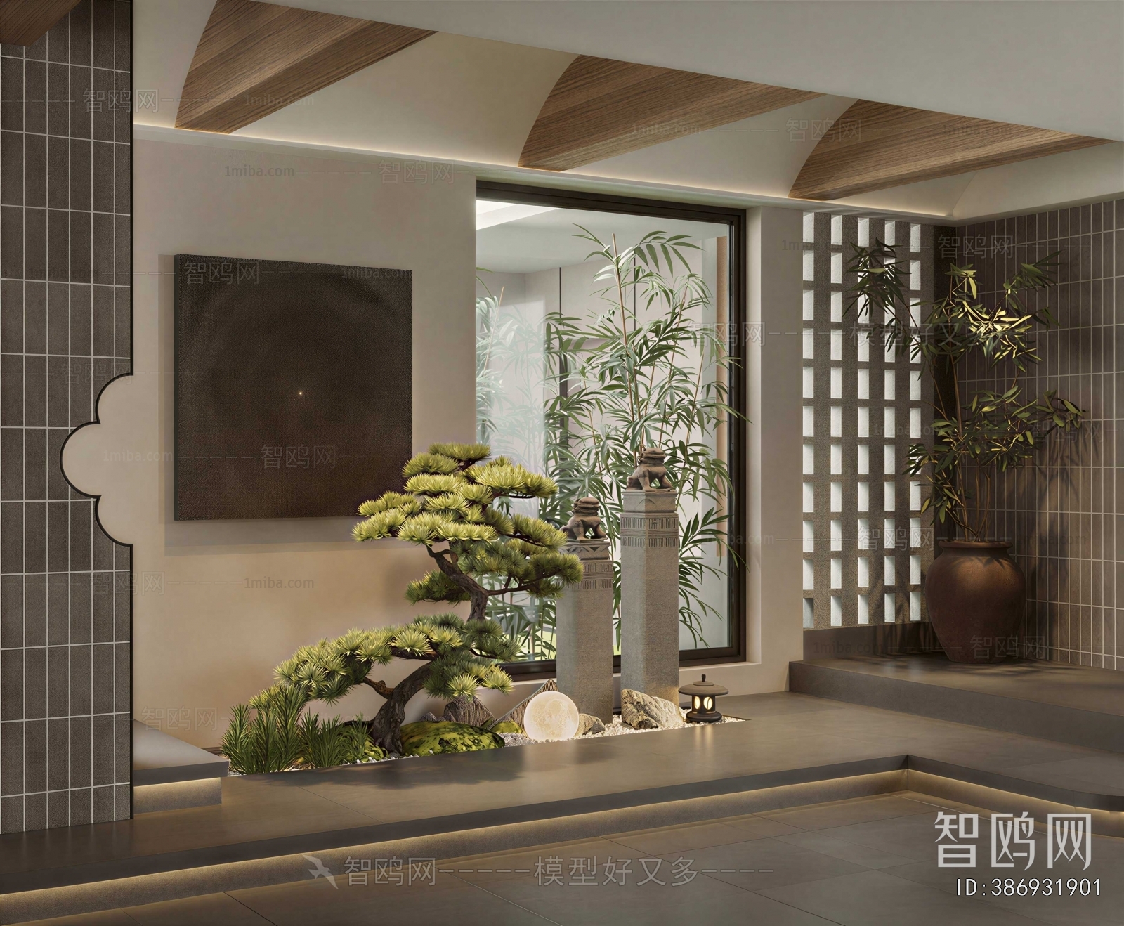 New Chinese Style Plant Landscaping