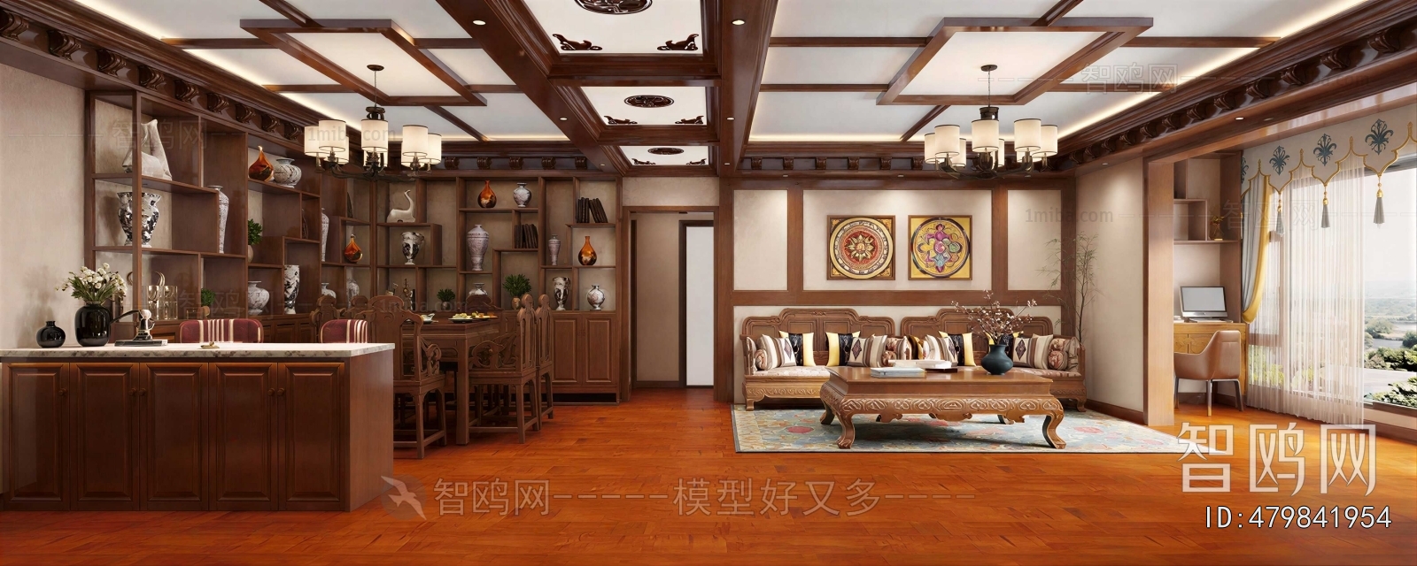 New Chinese Style A Living Room