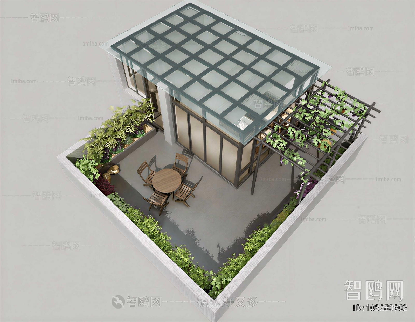 Modern Courtyard/landscape