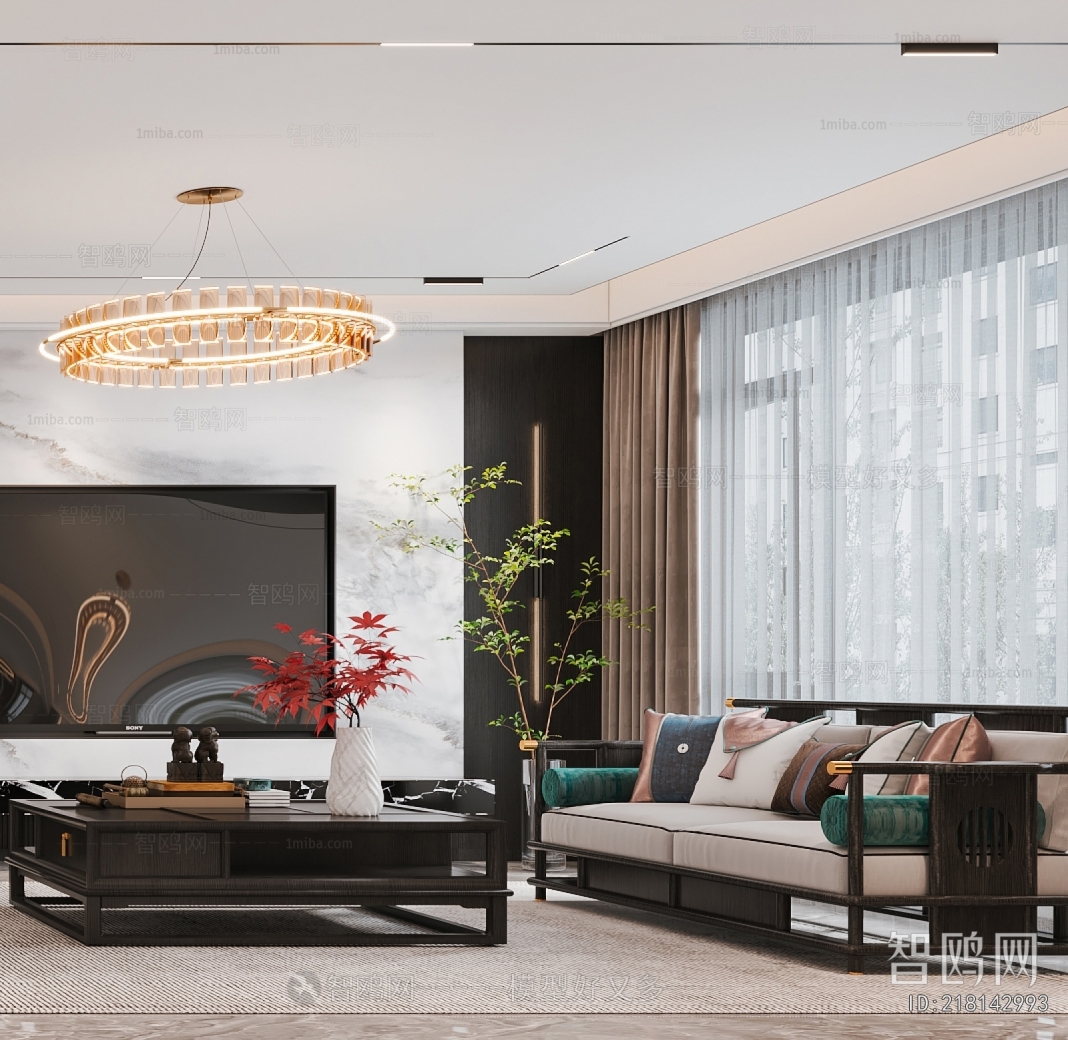 New Chinese Style A Living Room