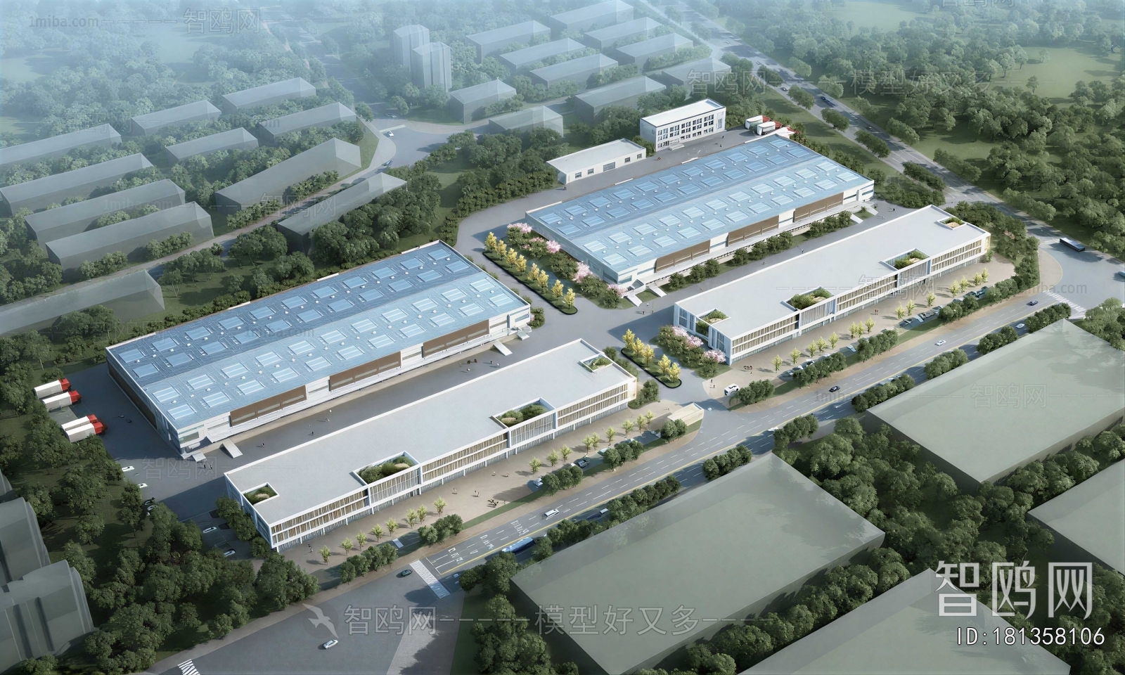 Modern Architectural Bird's-eye View Planning