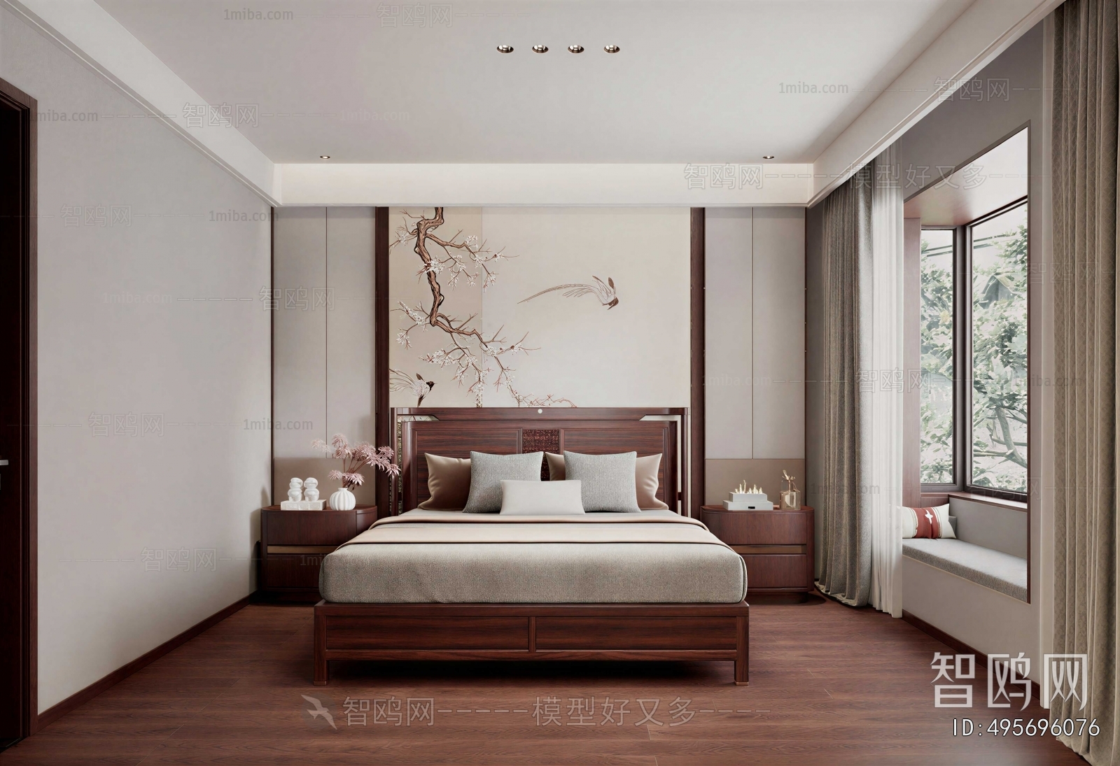 New Chinese Style Bedroom