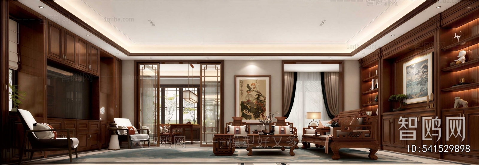 New Chinese Style A Living Room