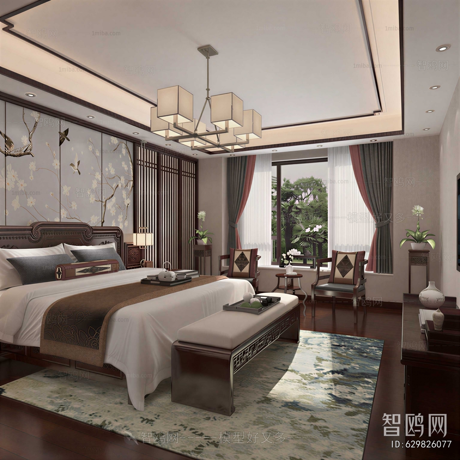 New Chinese Style Bedroom