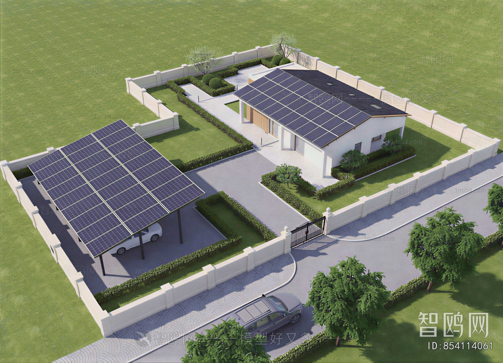 Modern Architectural Bird's-eye View Planning