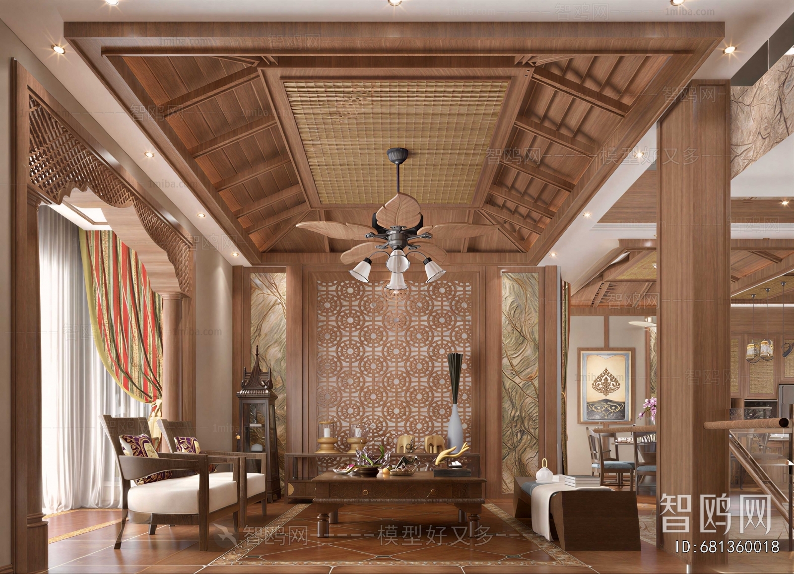 Southeast Asian Style A Living Room