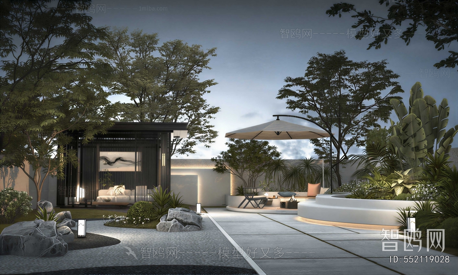 Modern Courtyard/landscape