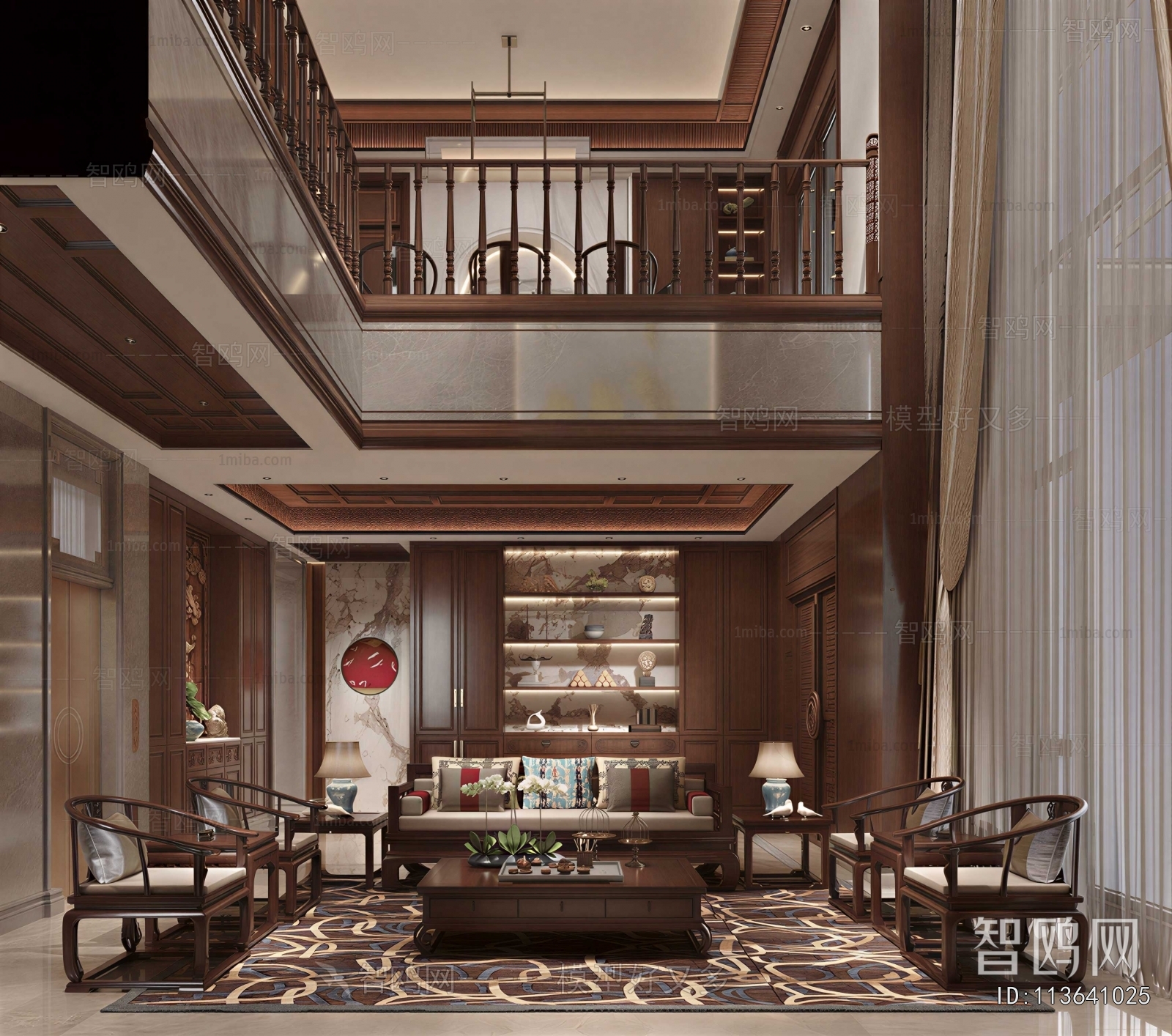 New Chinese Style A Living Room