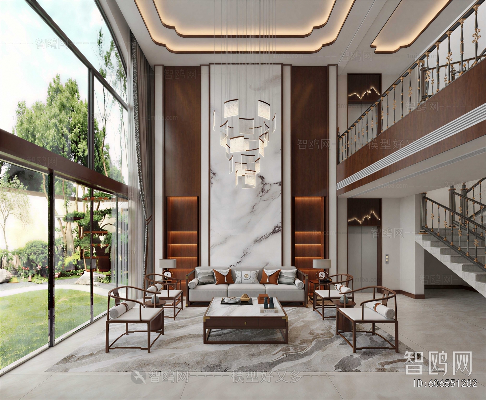New Chinese Style A Living Room