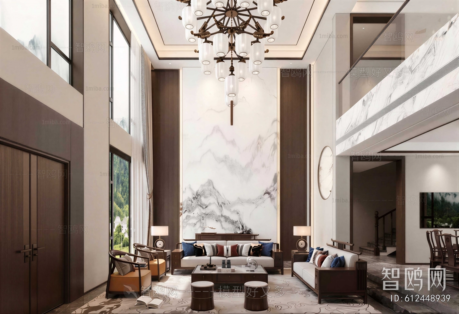 New Chinese Style A Living Room