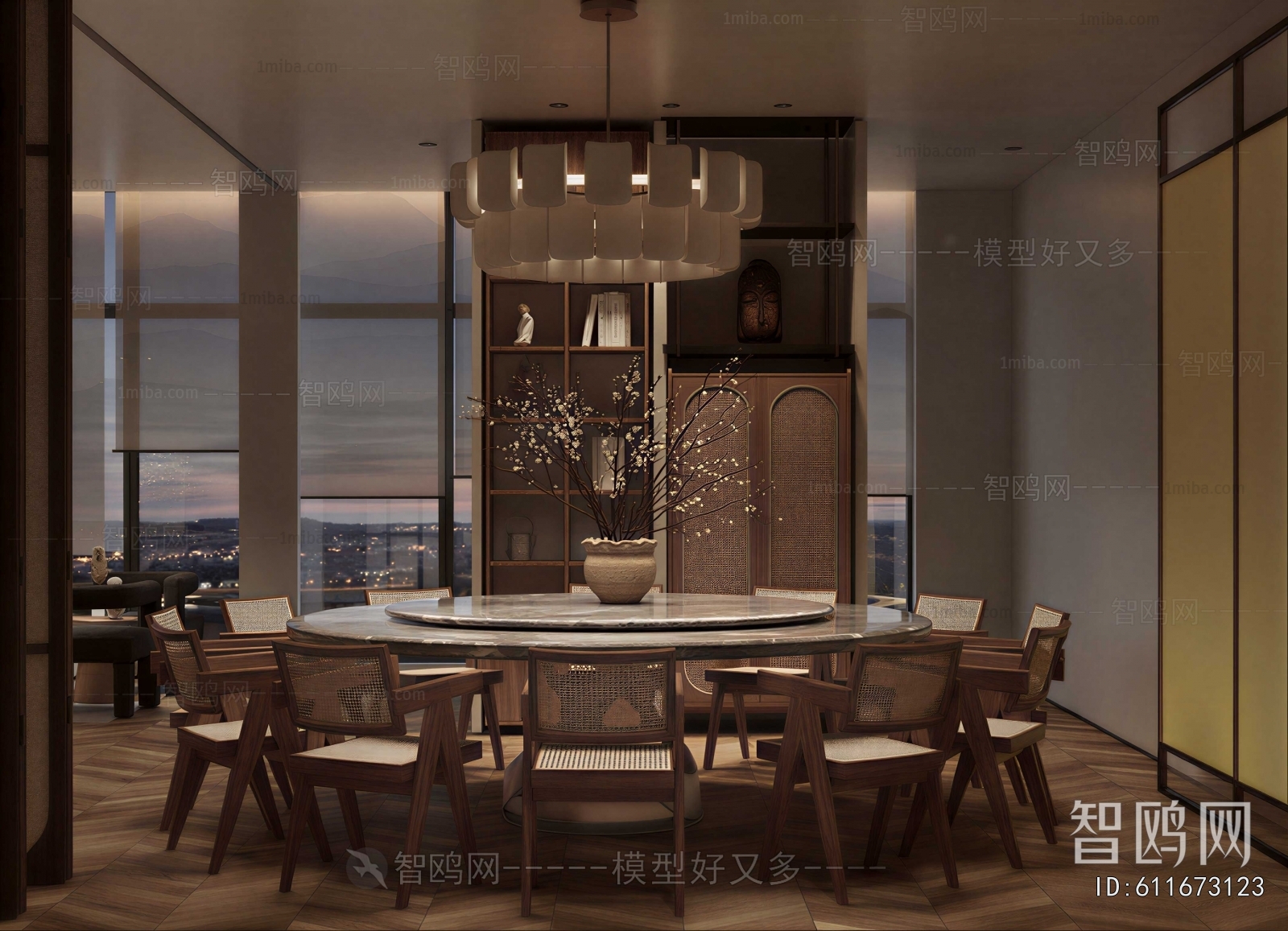 New Chinese Style Dining Room
