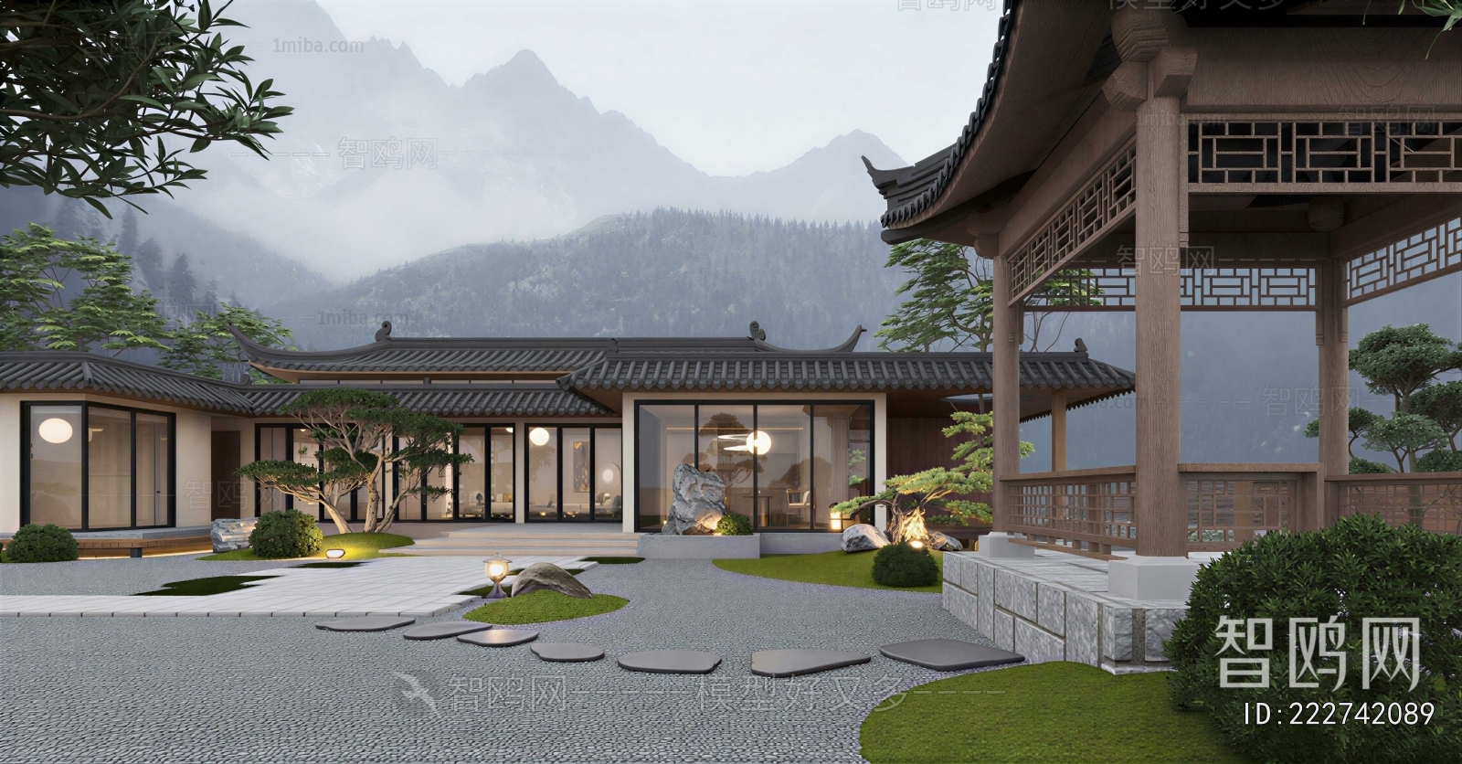 New Chinese Style Courtyard/landscape