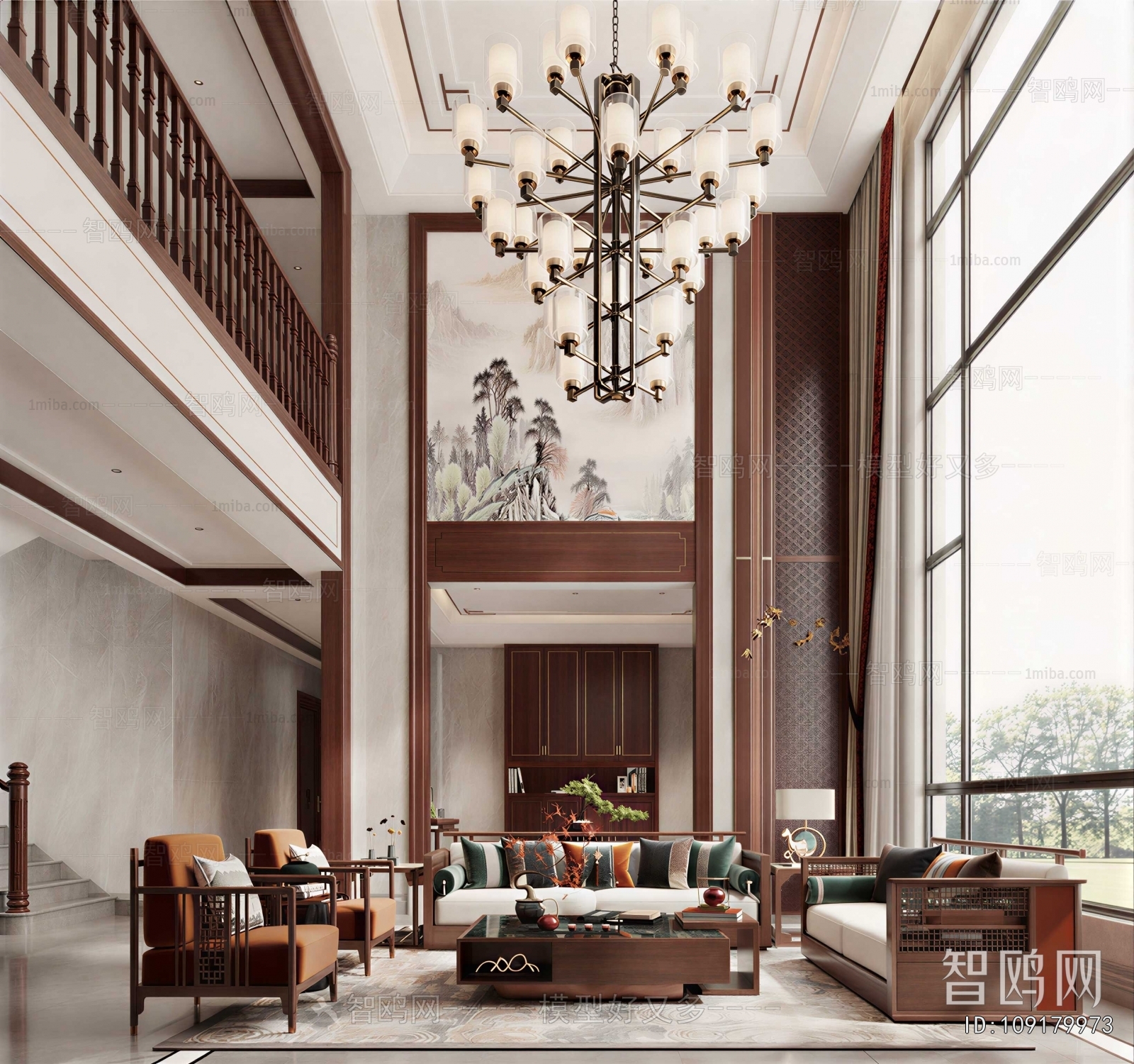 New Chinese Style A Living Room