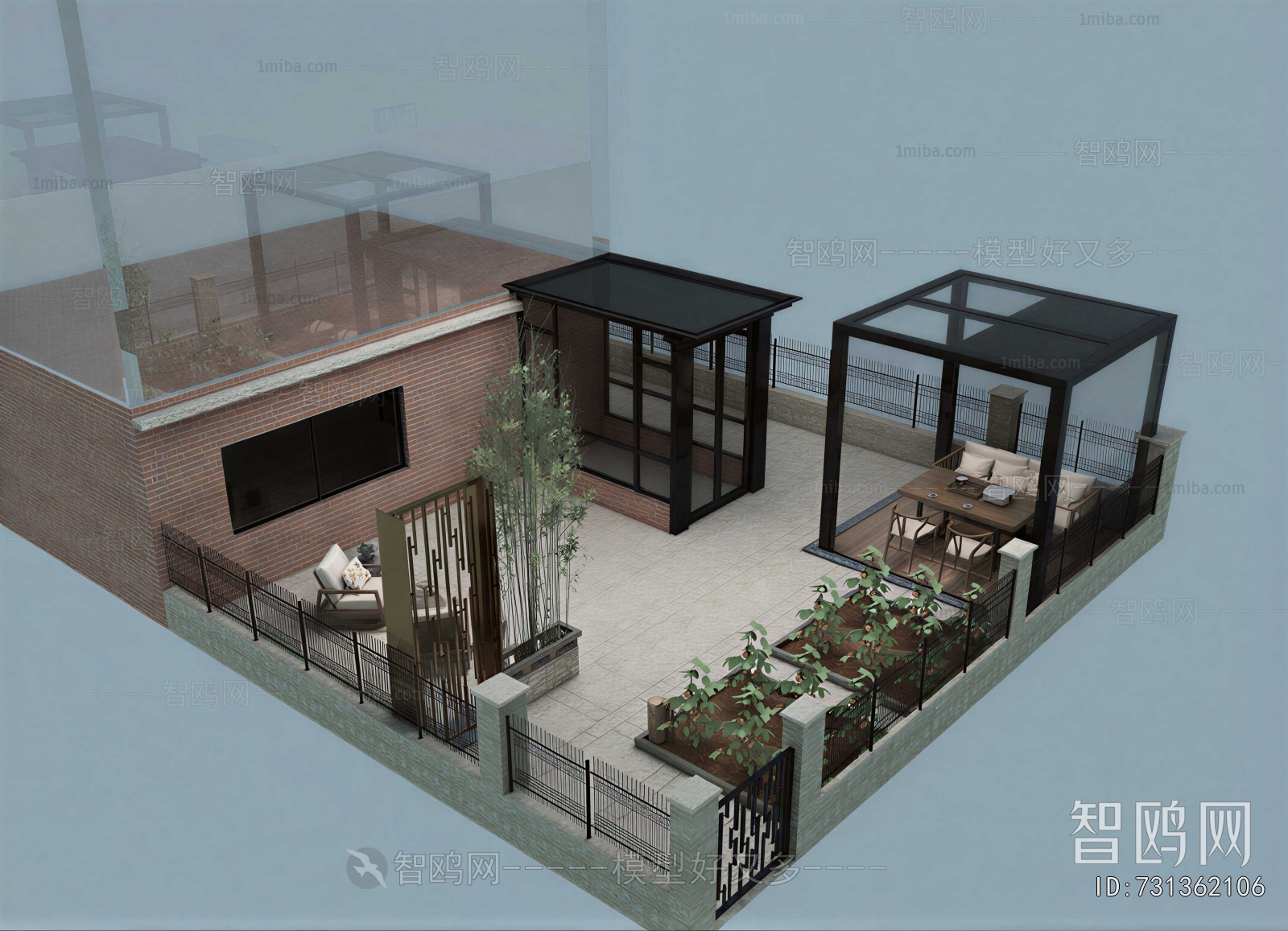 Modern Courtyard/landscape