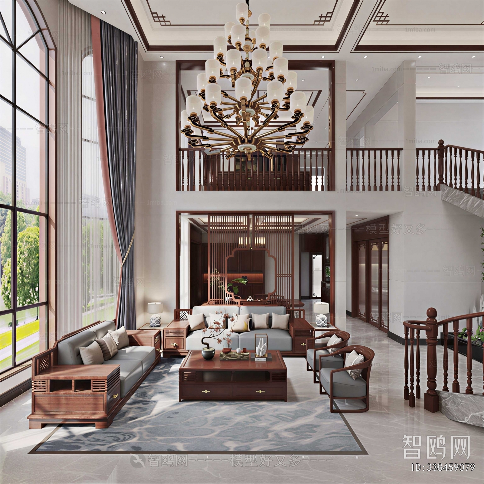 New Chinese Style A Living Room