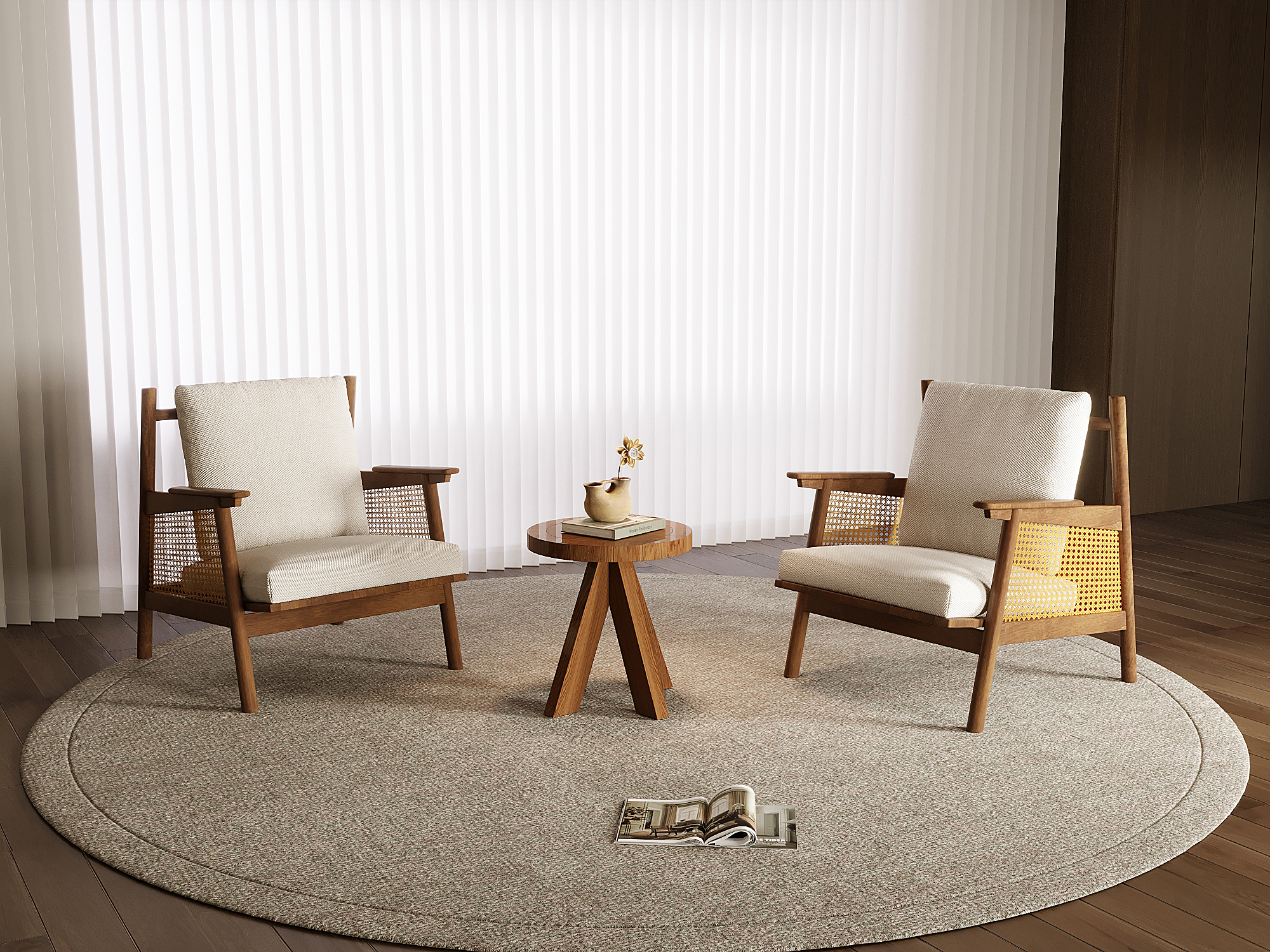 Wabi-sabi Style Lounge Chair