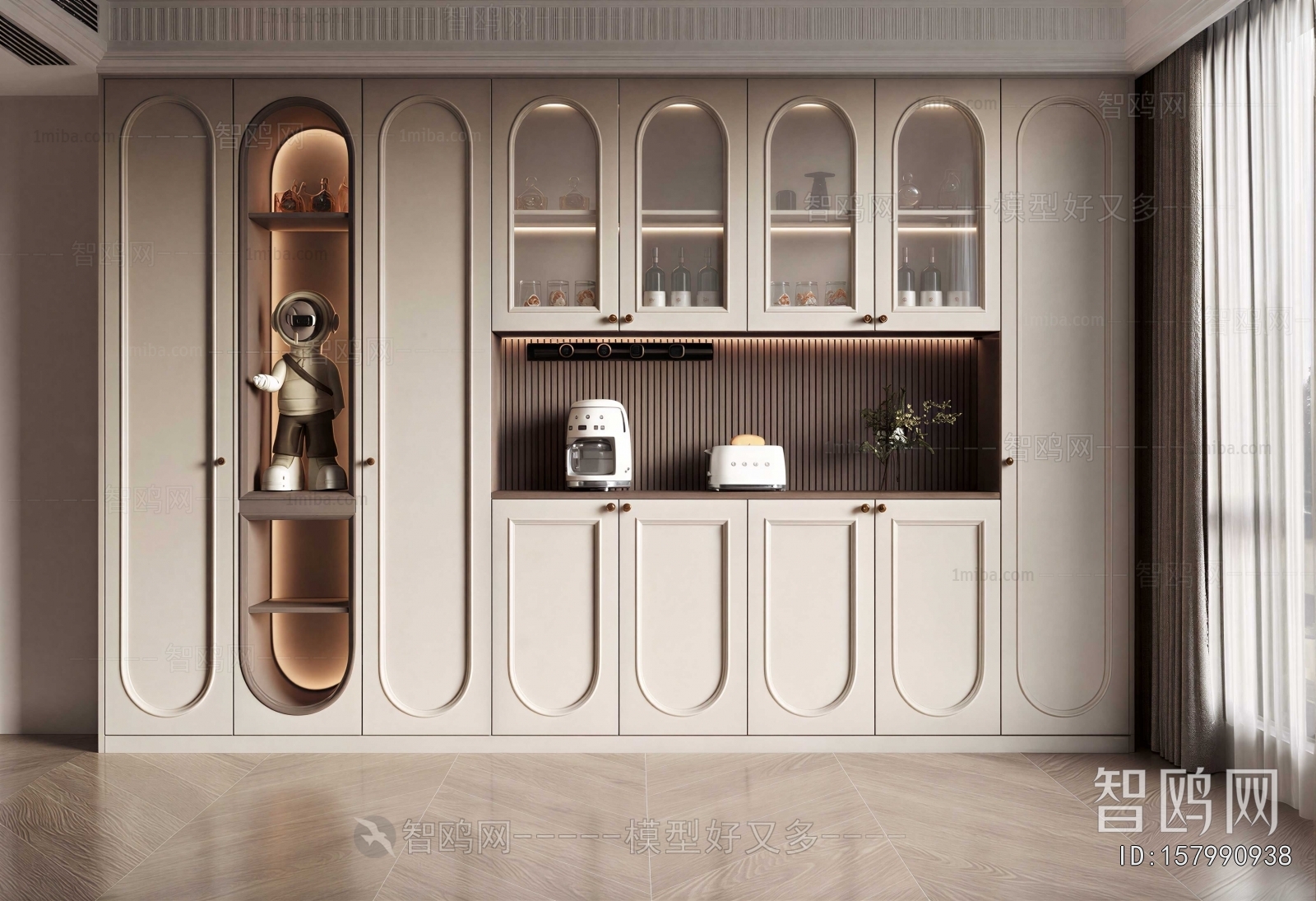 French Style Wine Cabinet