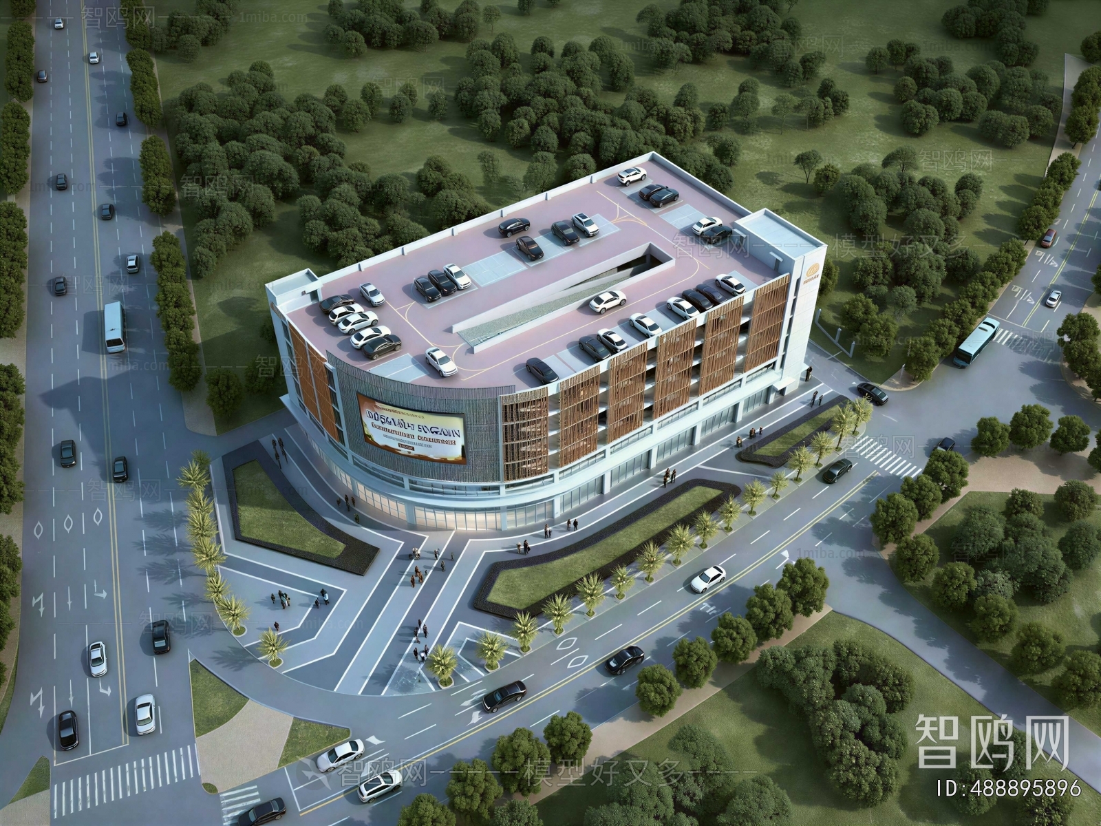 Modern Architectural Bird's-eye View Planning
