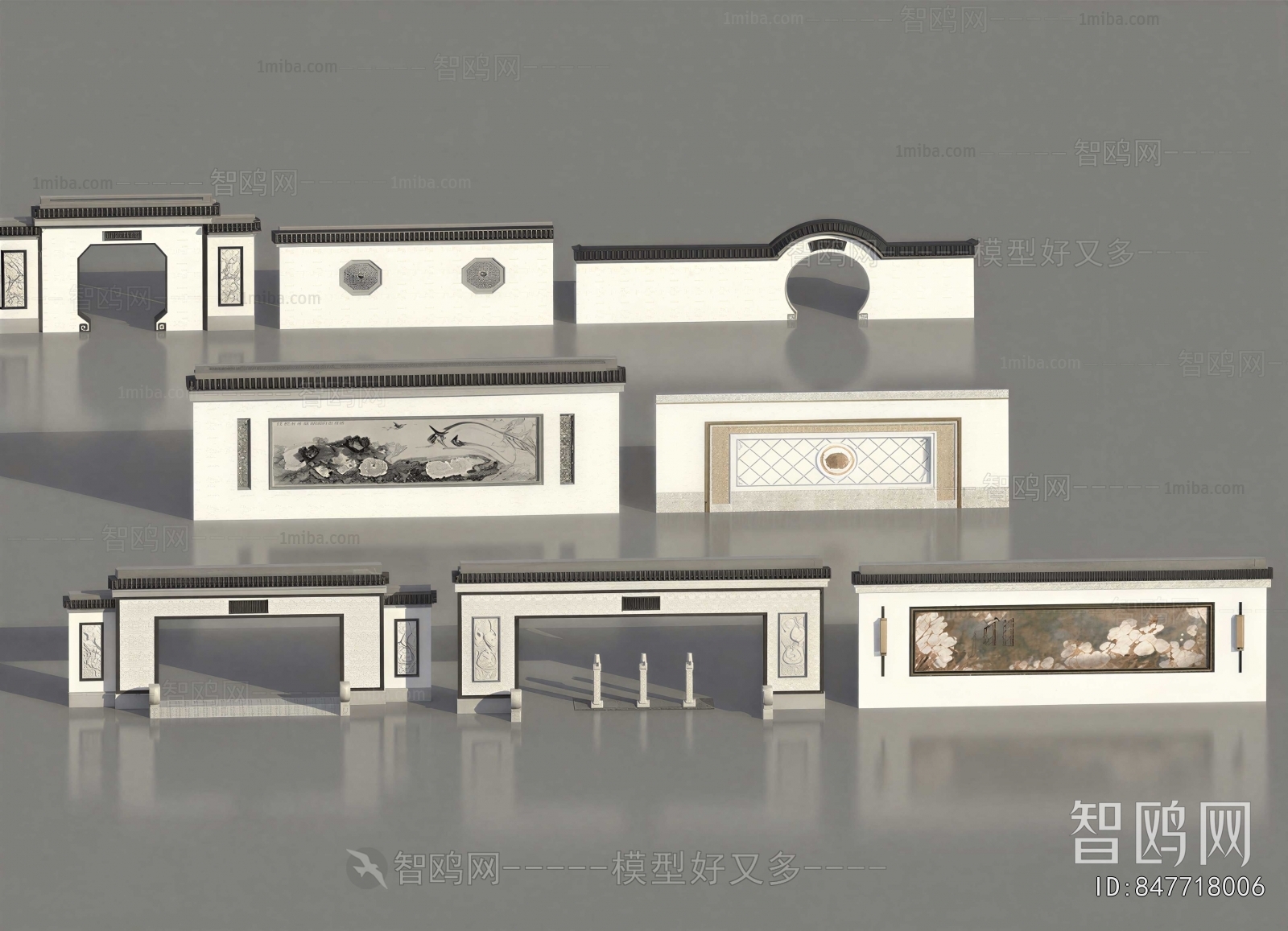 New Chinese Style Landscape Wall