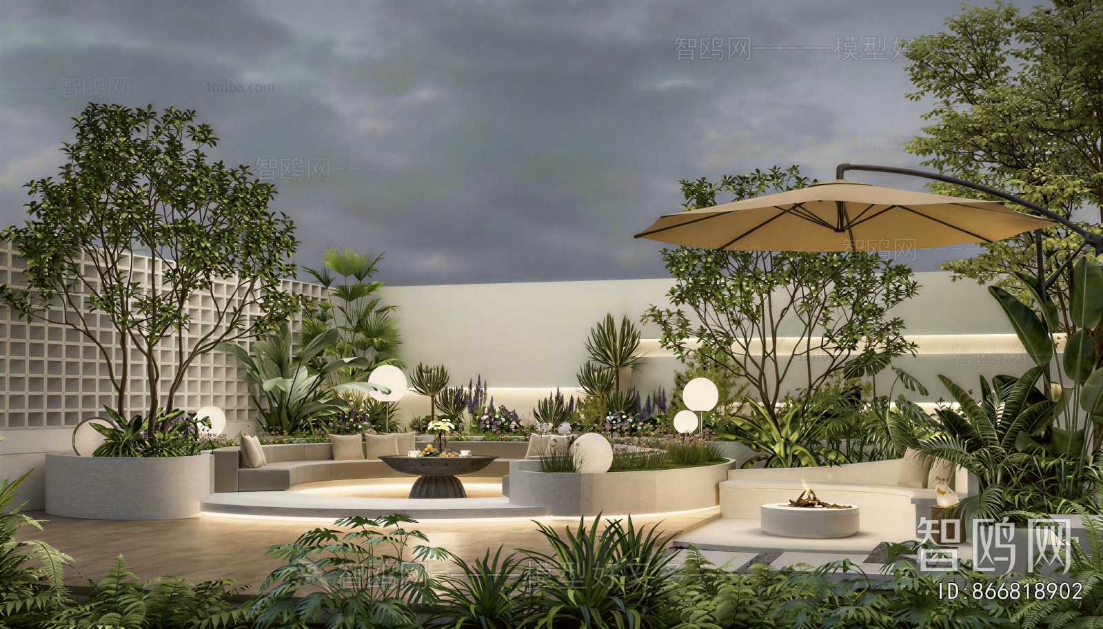 Modern Courtyard/landscape