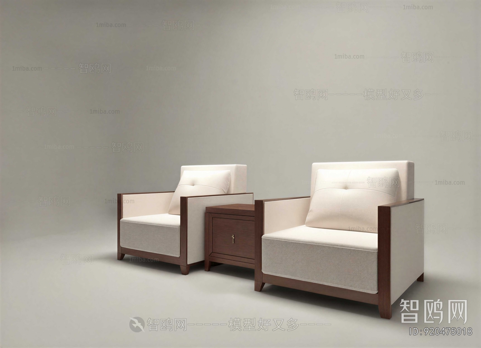 New Chinese Style Single Sofa