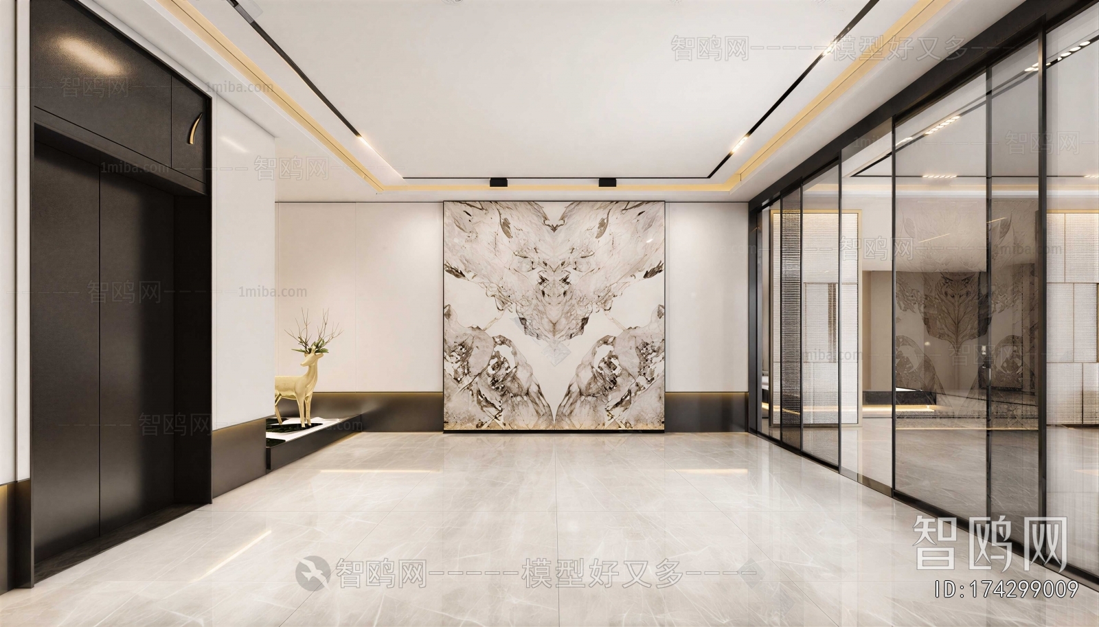 Modern Office Elevator Hall