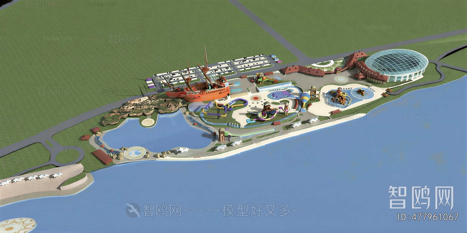 Modern Architectural Bird's-eye View Planning