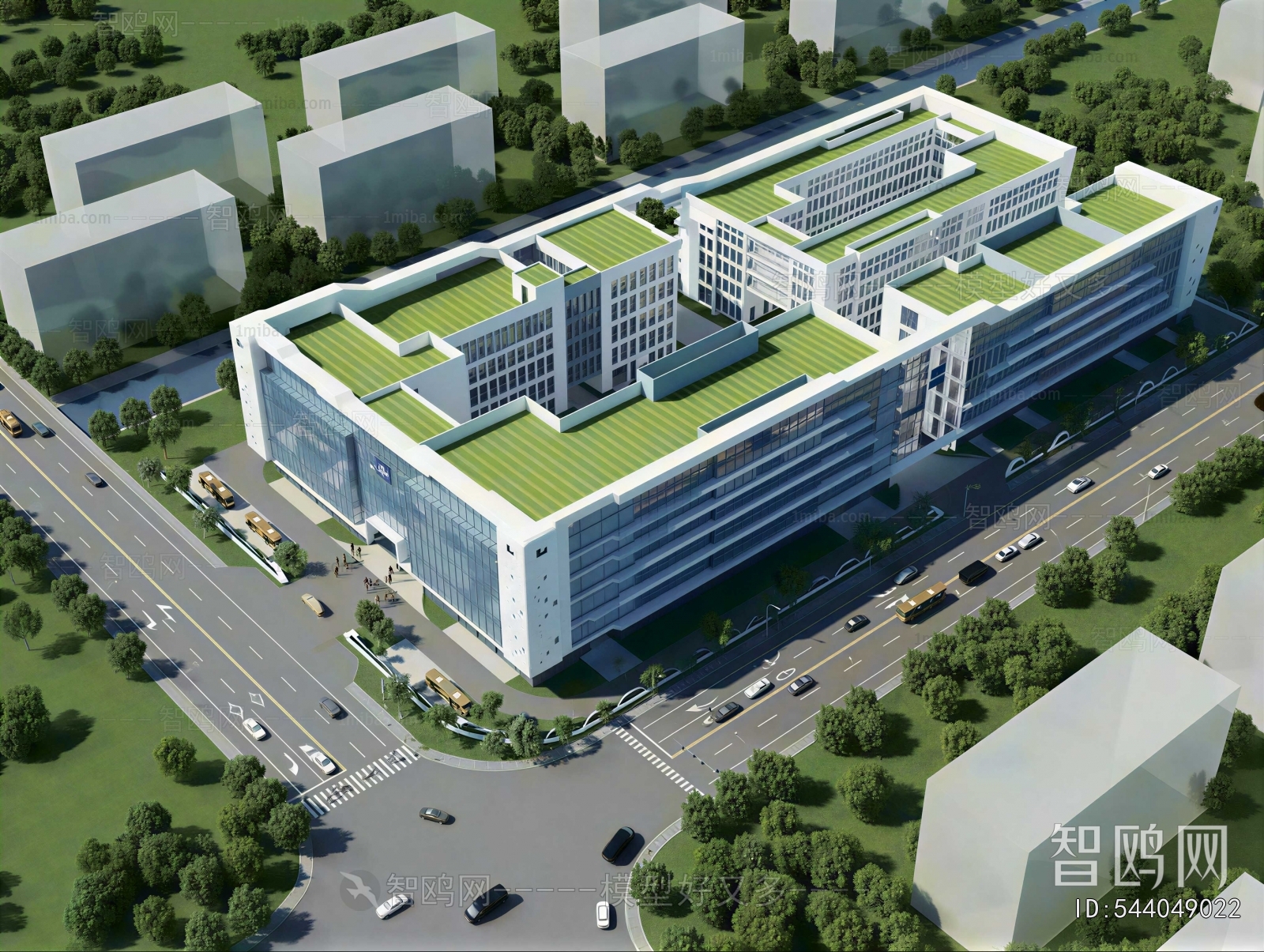 Modern Architectural Bird's-eye View Planning